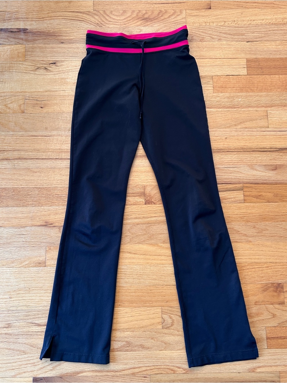 adidas Black Kids' Sweatpants with Pink Waistband